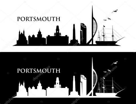 Portsmouth UK skyline Stock Vector Image by ©I.Petrovic #93707984