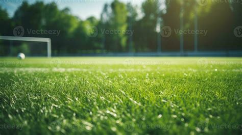 AI generated View of an empty football field with grass 36173759 Stock ...