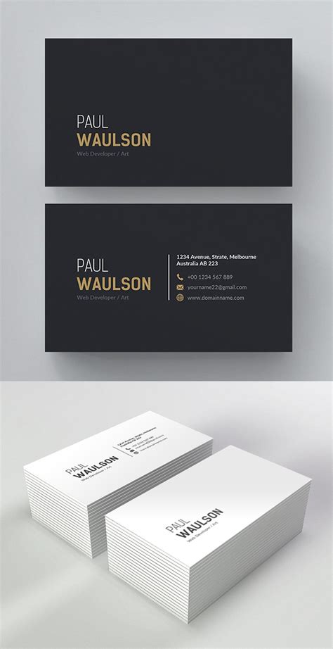 25 Minimal Clean Business Cards (PSD) Templates | Design | Graphic Design Junction