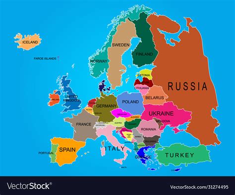 Map Of Europe Country Names - Area Code Map