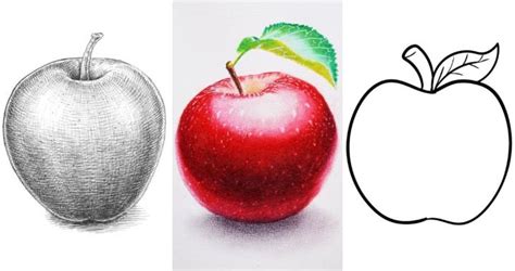 How to Draw a Easy Apple Easy Drawing Happy Birthday Images - Custer ...