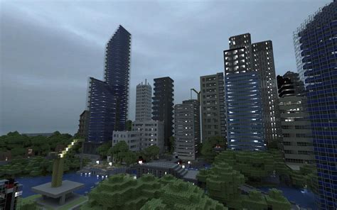 Gloomy Minecraft Skyline