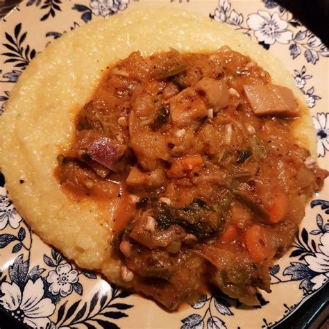 Vegan Haitian meal: Mayi moulin ak legum (Cornmeal mush and mashed veggies.) 🍴🇭🇹🌱😍 | Ethnic ...