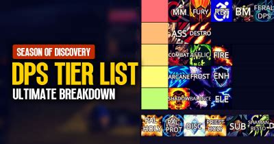 WoW Season of Discovery Ultimate DPS Tier List Breakdown