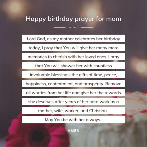 Happy birthday prayer for mom – AvePray