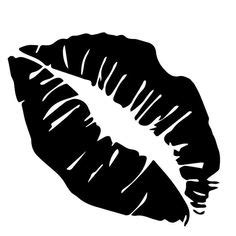 Vector for free use: Lips mark | Silhouette art, Silhouette stencil, Silhouette cameo projects