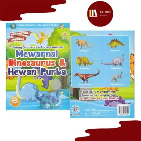 Promo BUKU MEWARNAI DINOSAURUS & HEWAN PURBA BONUS STIKER (INDONESIA-INGGRIS) di Seller Kudos ...