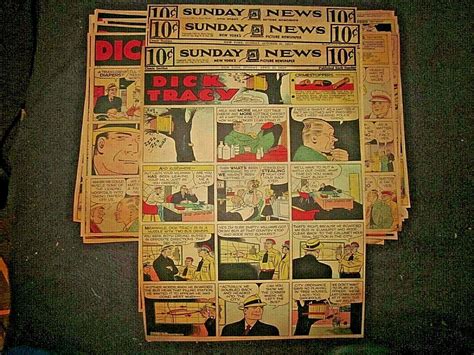 comicsvalue.com - 1951-24 WEEKS "DICK TRACY" CHESTER GOULD COLORED SUNDAY NEWSPAPER COMIC STRIPS ...