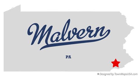 Map of Malvern, PA, Pennsylvania