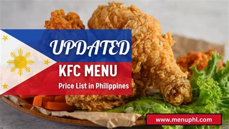 KFC MENU PHILIPPINES & UPDATED PRICES 2024