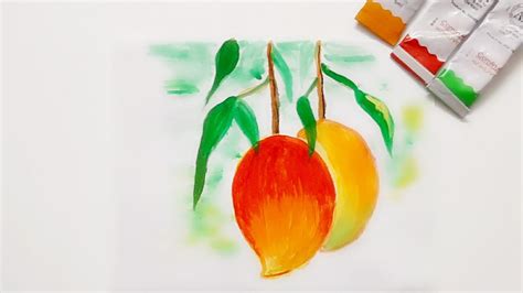 How to Paint Mango Easy Step by Step for beginners. - YouTube