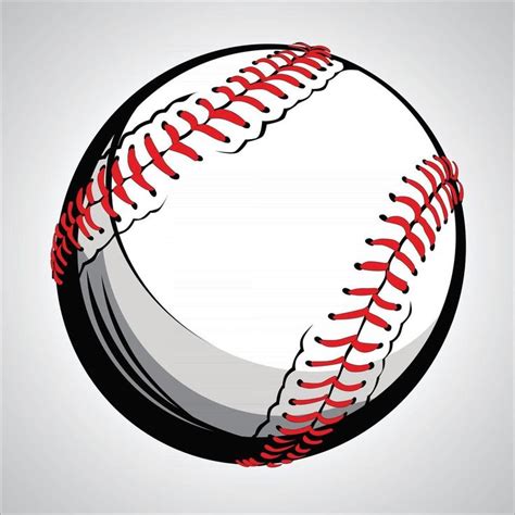 baseball ball illustration vector in 2023 | Vector art, Free vector art, Vector free