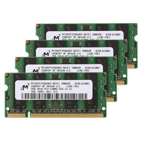 New 8GB 4x 2GB PC2-5300-200pin DDR2-667MHz Laptop Memory RAM for Intel ...