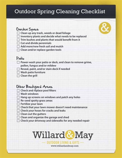 Free spring cleaning checklist printable - tolfpeople