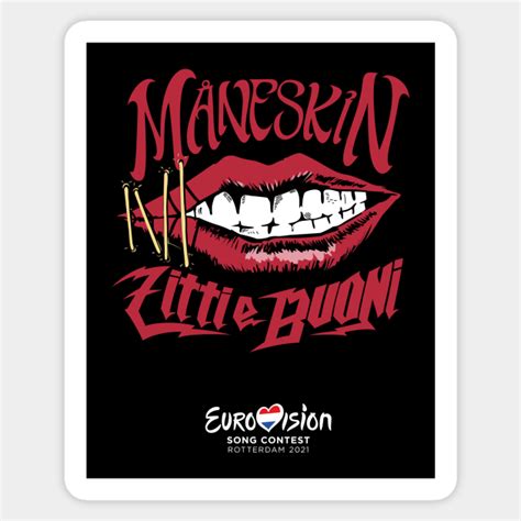 Måneskin Zitti e Buoni Logo - Maneskin - Sticker | TeePublic