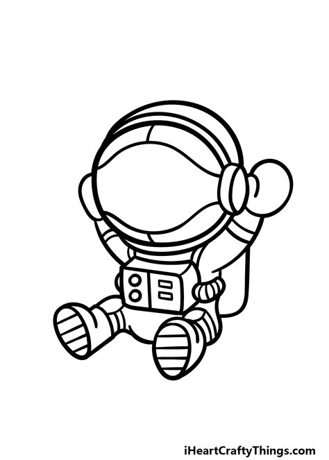 Top 120+ Astronaut cartoon drawing easy - Tariquerahman.net