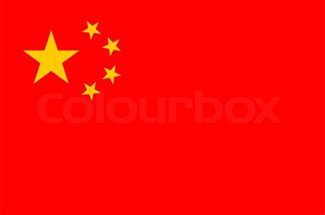 china national flag, symbol, stars | Stock image | Colourbox