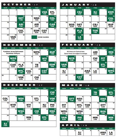 Dallas Stars Schedule Printable - Printable Schedule