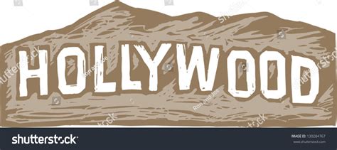 Vector Illustration Of Hollywood Sign - 130284767 : Shutterstock