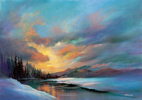 Pin by Jonna Mattie on Oil Painting | Landscape art, Winter landscape painting, Pastel landscape