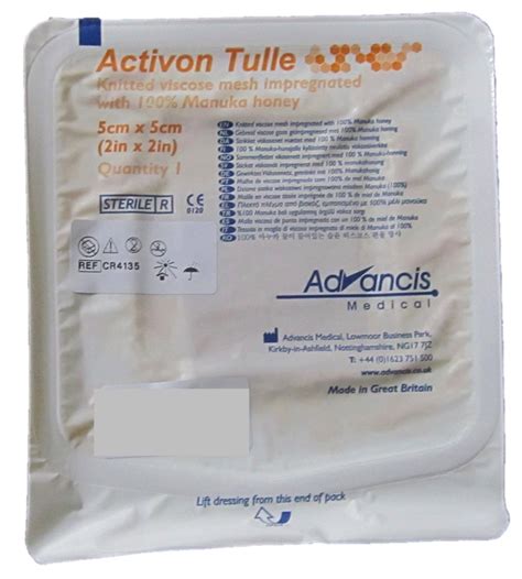 Activon Tulle 2" Wound Dressing with 100% Manuka Honey (Pack of 3) 2 inch x 2 inch pad- Buy ...