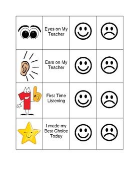 Smiley Face Behavior Chart by Sheila's Shenanigans | TpT