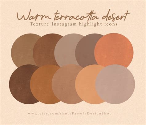 INSTAGRAM Highlight Icons Beautiful Warm Terracotta Colour Palette Earthy Tones Boho Minimalist ...