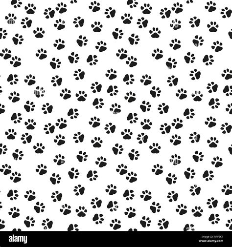 Dog paw print vector seamless pattern or background. eps 10 Stock Vector Image & Art - Alamy