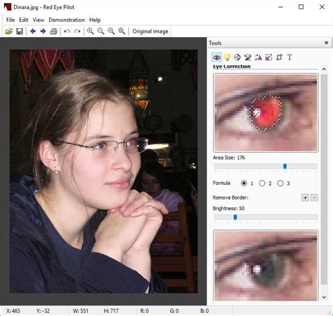 Red Eye Pilot - red eye removal software: completely free
