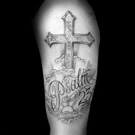 40 Psalm 23 Tattoo Designs For Men - Bible Verse Ink Ideas