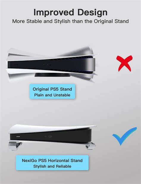 NexiGo PS5 Stand Horizontal with Cooling Fan