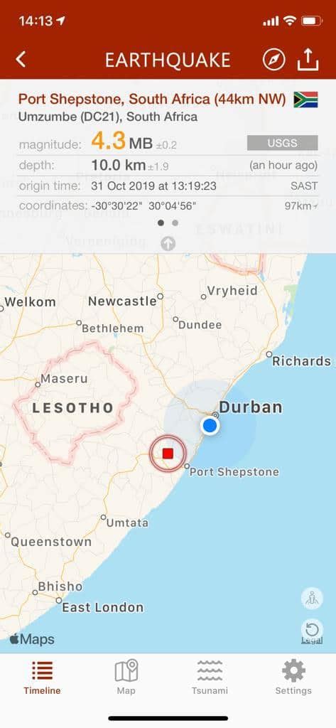 Earthquake Hits Near Port Shepstone, Affects Durban and KZN Coast in ...