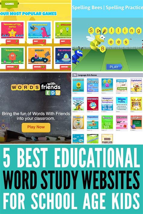 Get Kids Thinking with These Great Word Study Websites | Word games for kids, Learning websites ...