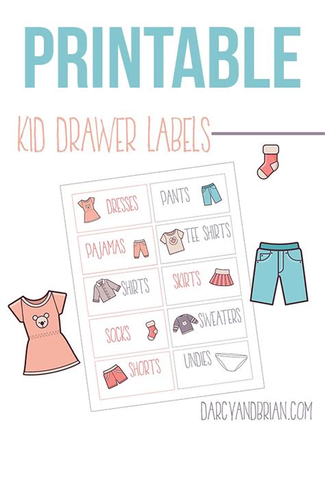 Printable Labels For Organizing Kids Clothes Plus Tips