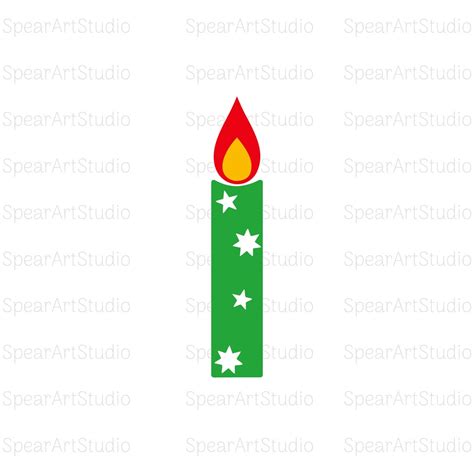 Christmas Candle SVG, Christmas SVG, Christmas Clip Art, Christmas Cut Files, Cricut, Silhouette ...