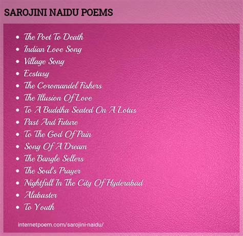 Sarojini Naidu Poetry Books