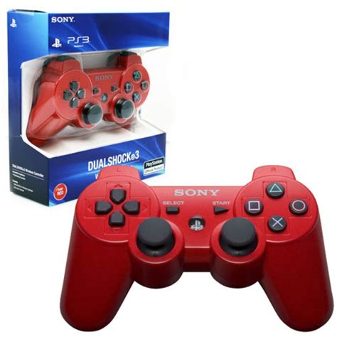 PS3 Official Sony Dual Shock 3 Controller Red Playstation 3 Wireless Controller