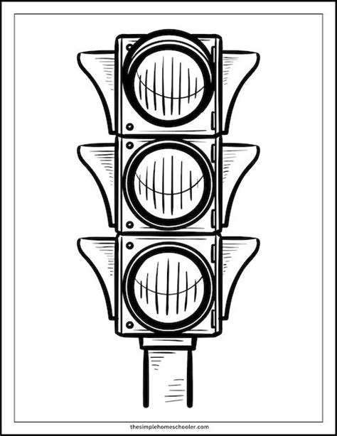 Traffic Lights Coloring Pages