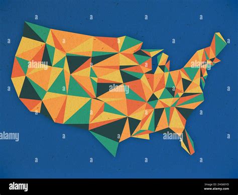 Colorful Map Of The United States Stock Illustration - vrogue.co