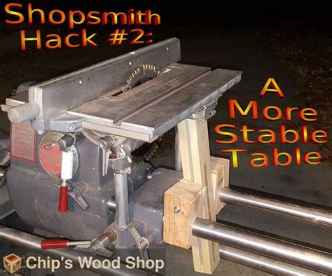 Shopsmith Hack #2: a More Stable Table | Shopsmith, Shopsmith projects, Wood turning projects