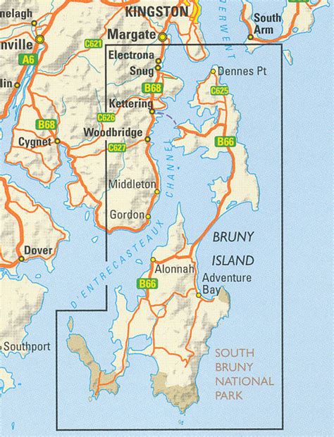 Bruny Island Walks Map Tasmap - Maps, Books & Travel Guides