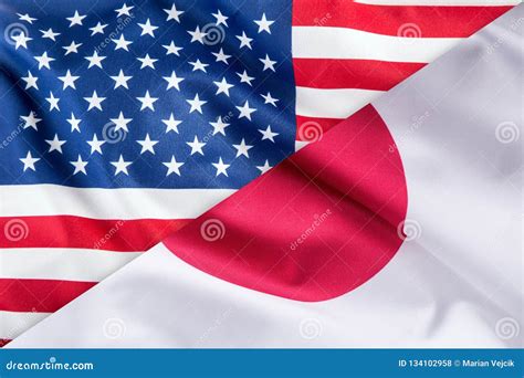 Flags of United States of America and Japan Flag Together Stock Photo - Image of america ...