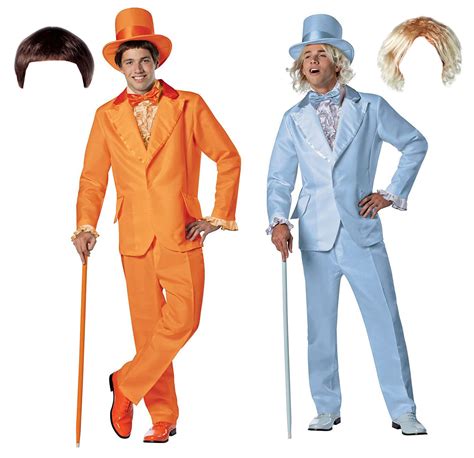 Mens 90s Dumb and Dumber Fancy Dress Costume Adult Tuxedo Suit 90s ...