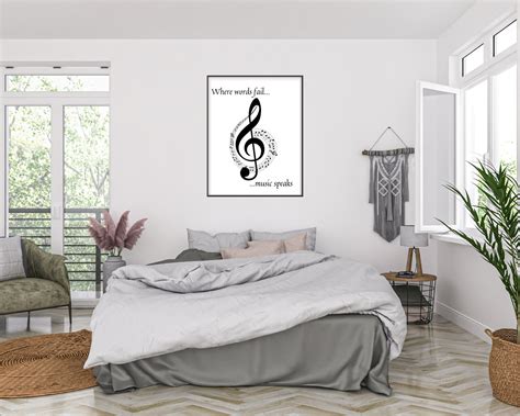 Music Quote Printable Music Quote Wall Art Gift for Music | Etsy