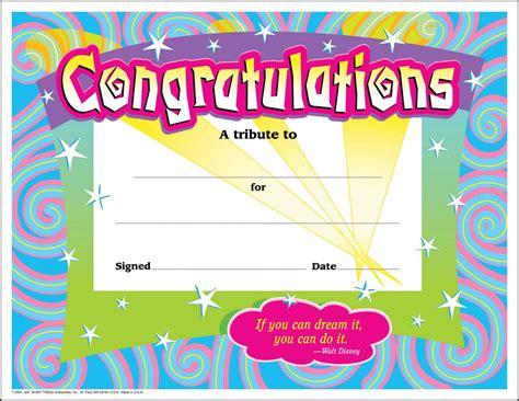 30 Congratulations Awards (Large) Swirl Certificate pack Funny Certificates, Science ...