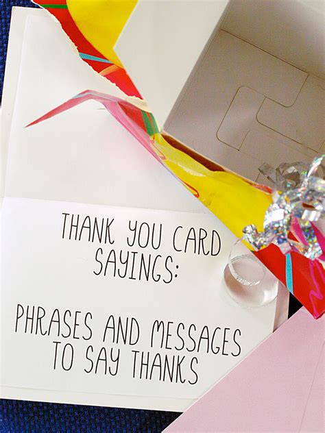 Thank You Card Sayings, Phrases, and Messages | Thank you card sayings, Writing thank you cards ...