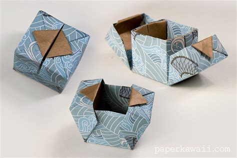 Origami Hinged Box Video Tutorial | Origami gifts, Origami gift box, Origami box tutorial