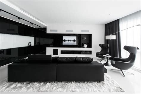 This Apartment Has An Almost Entirely Black And White Interior ...