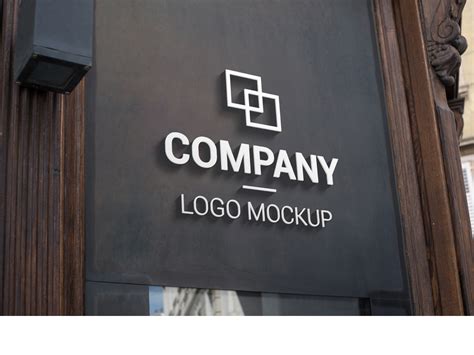 3D logo mockup on dark surface by RSplaneta on Dribbble