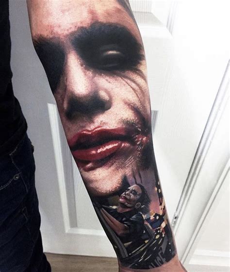 Heath ledger as joker The Dark Knight | Knight tattoo, Joker tattoo, Joker tattoo design